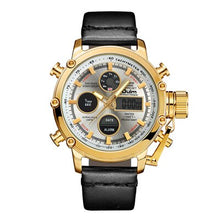 Load image into Gallery viewer, Genuine Leather Calendar Alarm Quartz Watch