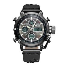 Load image into Gallery viewer, Genuine Leather Calendar Alarm Quartz Watch