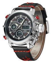 Load image into Gallery viewer, Genuine Leather Calendar Alarm Quartz Watch