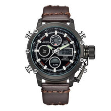 Load image into Gallery viewer, Genuine Leather Calendar Alarm Quartz Watch