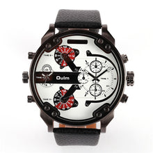Load image into Gallery viewer, Oulm 3548 Men Dual movt Big Dial Japan Sport Military Watches